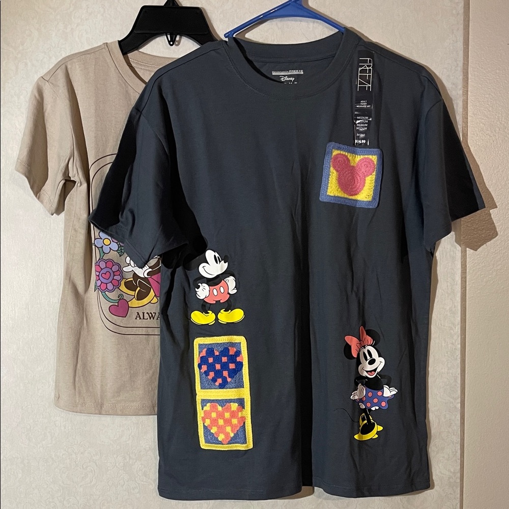 2 Disney Kids Graphic T-Shirt - Black and Tan